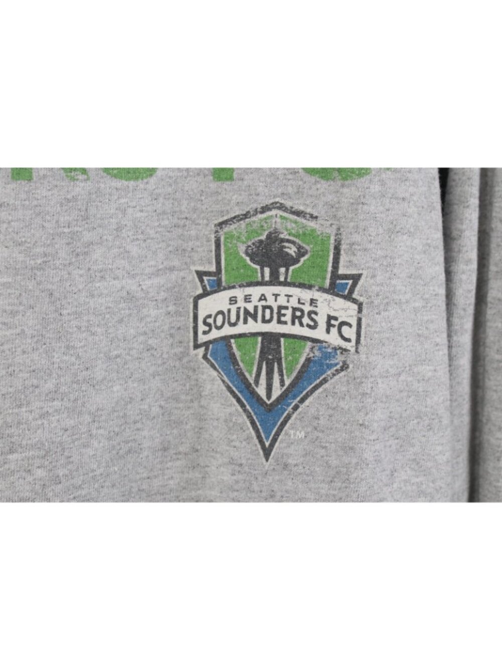 Vintage Mens 2XL Spell Out MLS Seattle Sounders FC Soccer Long Sleeve T-Shirt - Picture 6 of 13